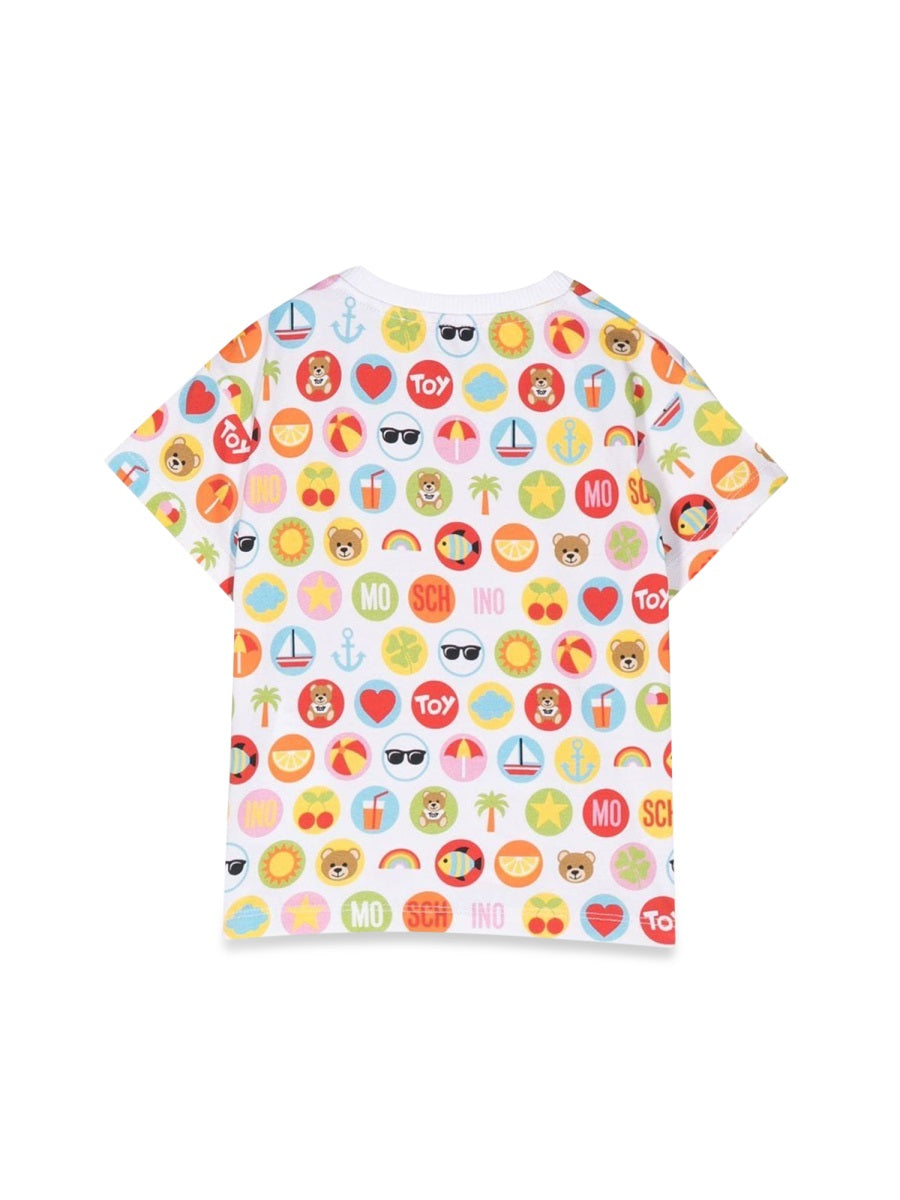 MOSCHINO Mini Printed Circles T-Shirt for Babies
