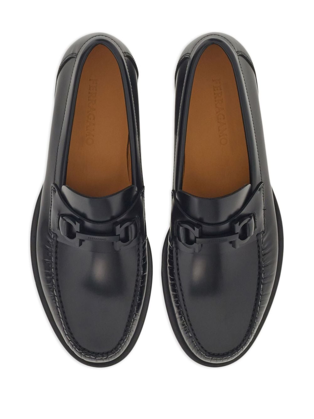 Ferragamo Premium Leather Slip-On Moccasins for Men