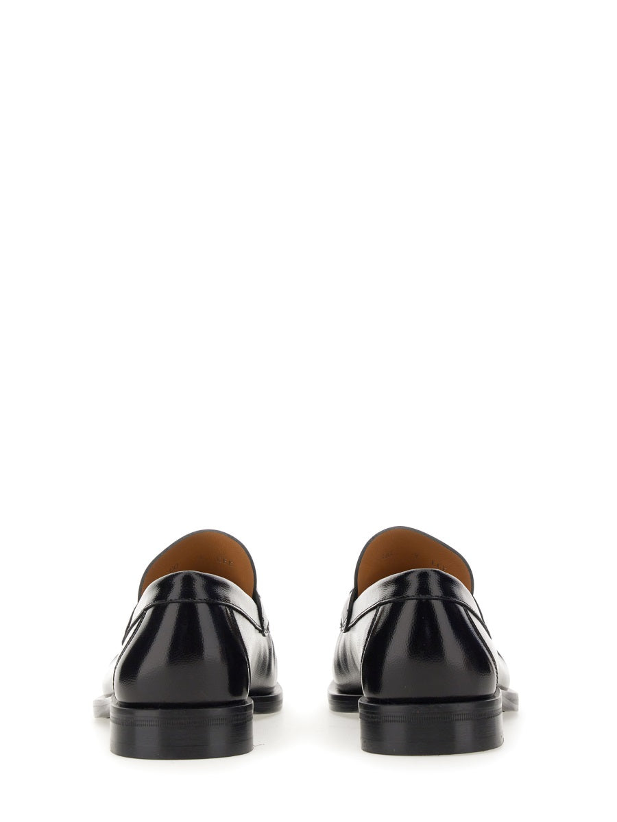 Ferragamo Elegant Leather Moccasin with Gancini Detailing
