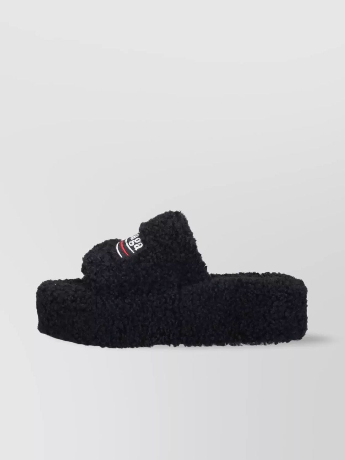 BALENCIAGA Furry Platform Sandals