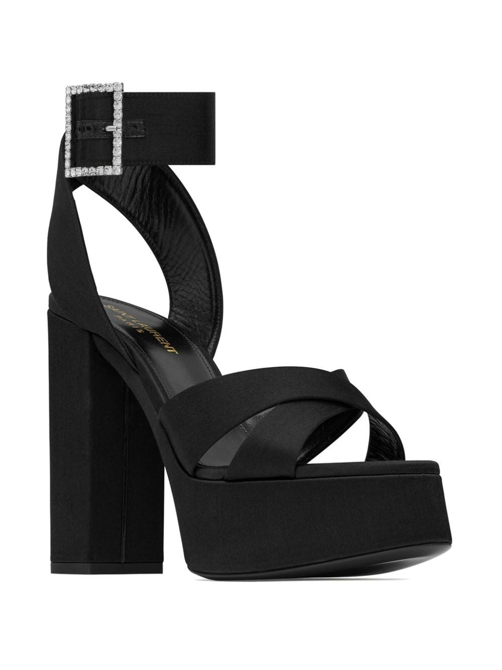 SAINT LAURENT Elegant Satin Bianca Sandals for Women