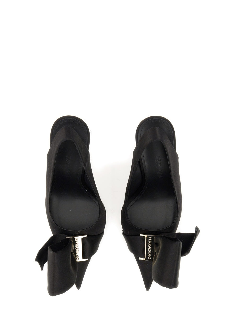 Ferragamo Asymmetrical Bow Sandal