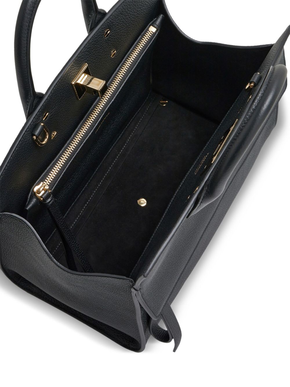 Ferragamo Genuine Leather Elegant Handbag with Gancini Hook