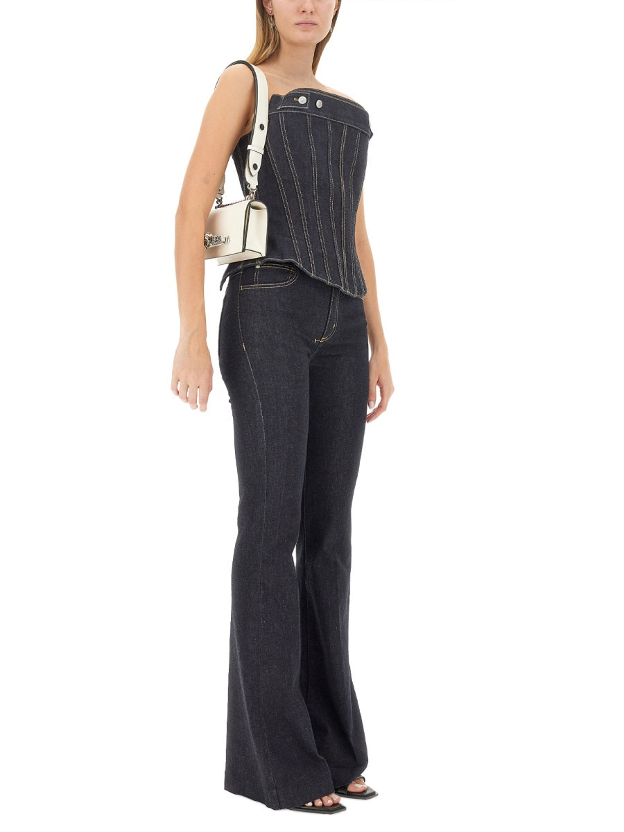 ALEXANDER MCQUEEN Slim Fit Bustier Top - Size 40 IT