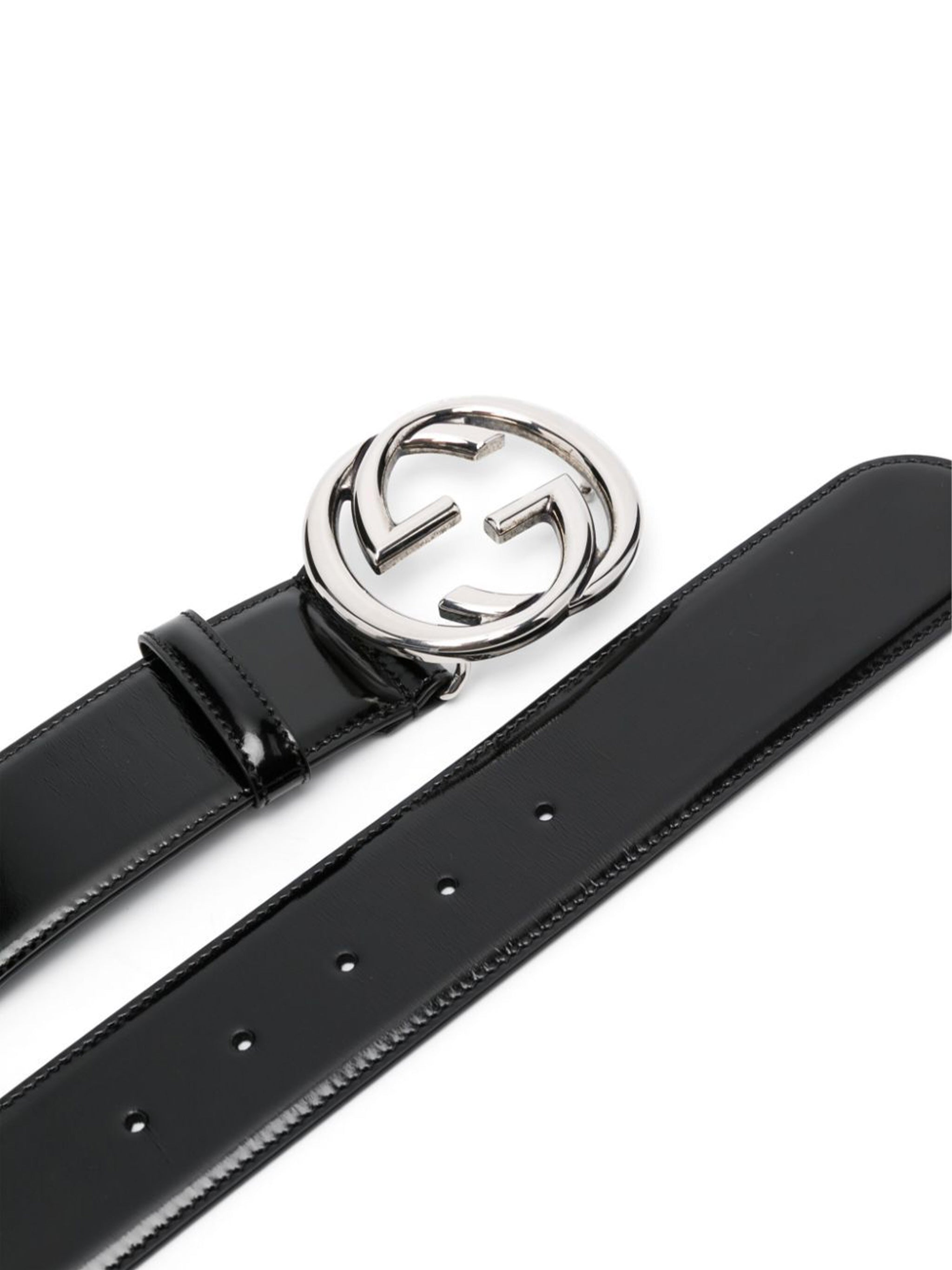 GUCCI Adjustable Women's Leather Belt with Metallic GG Buckle