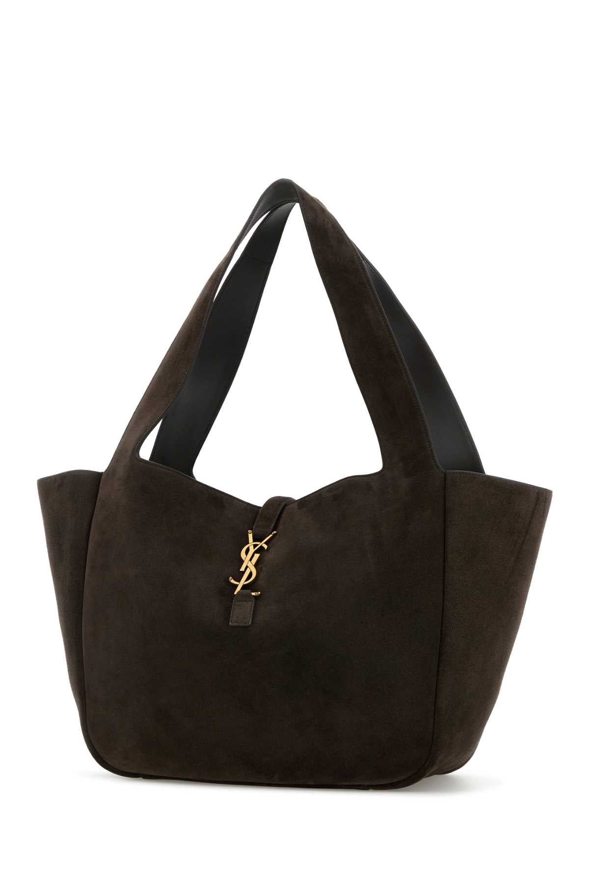 SAINT LAURENT Stylish Suede Leather 5 à 7 Shopping Handbag