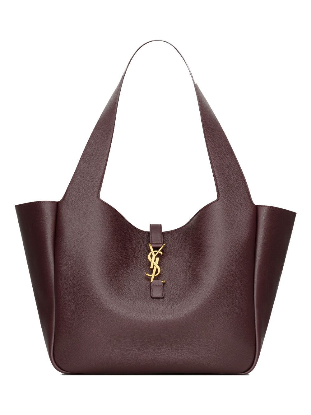 SAINT LAURENT Leather Shoulder Handbag with Logo Plaque - Women’s Mini