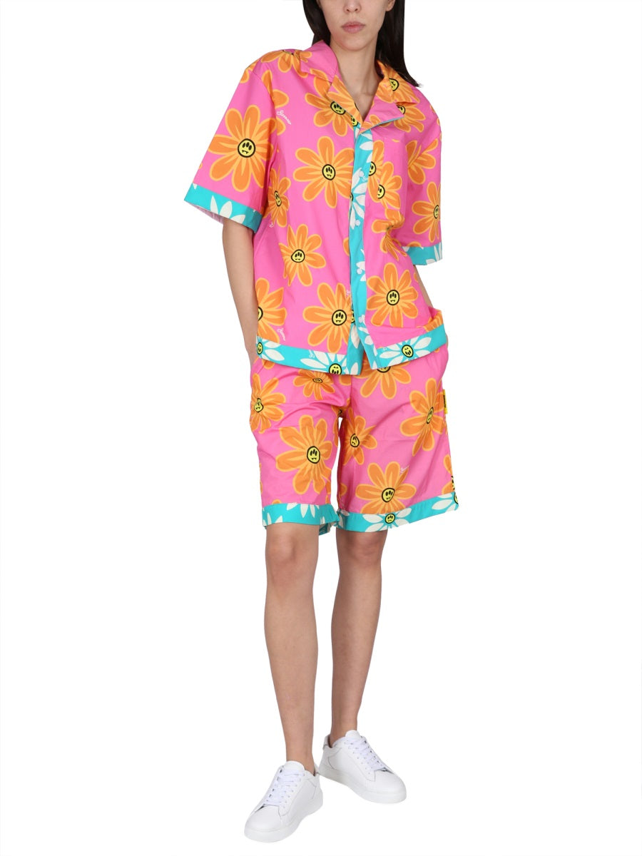 BARROW Sunflower Print Bermuda Shorts - Unisex