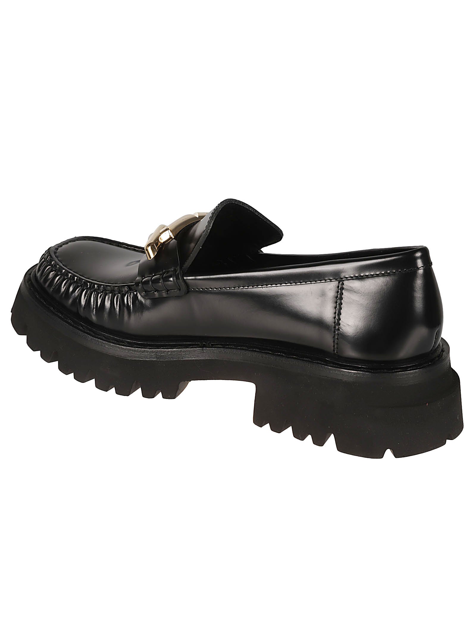Ferragamo Gancini Hook-Buckle Leather Loafers