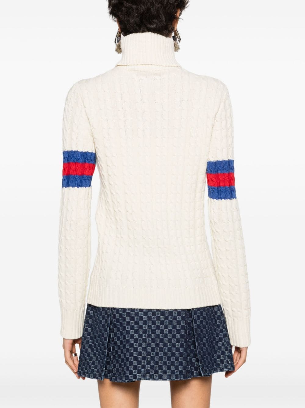 GUCCI Textured Cable Knit Pullover Sweater
