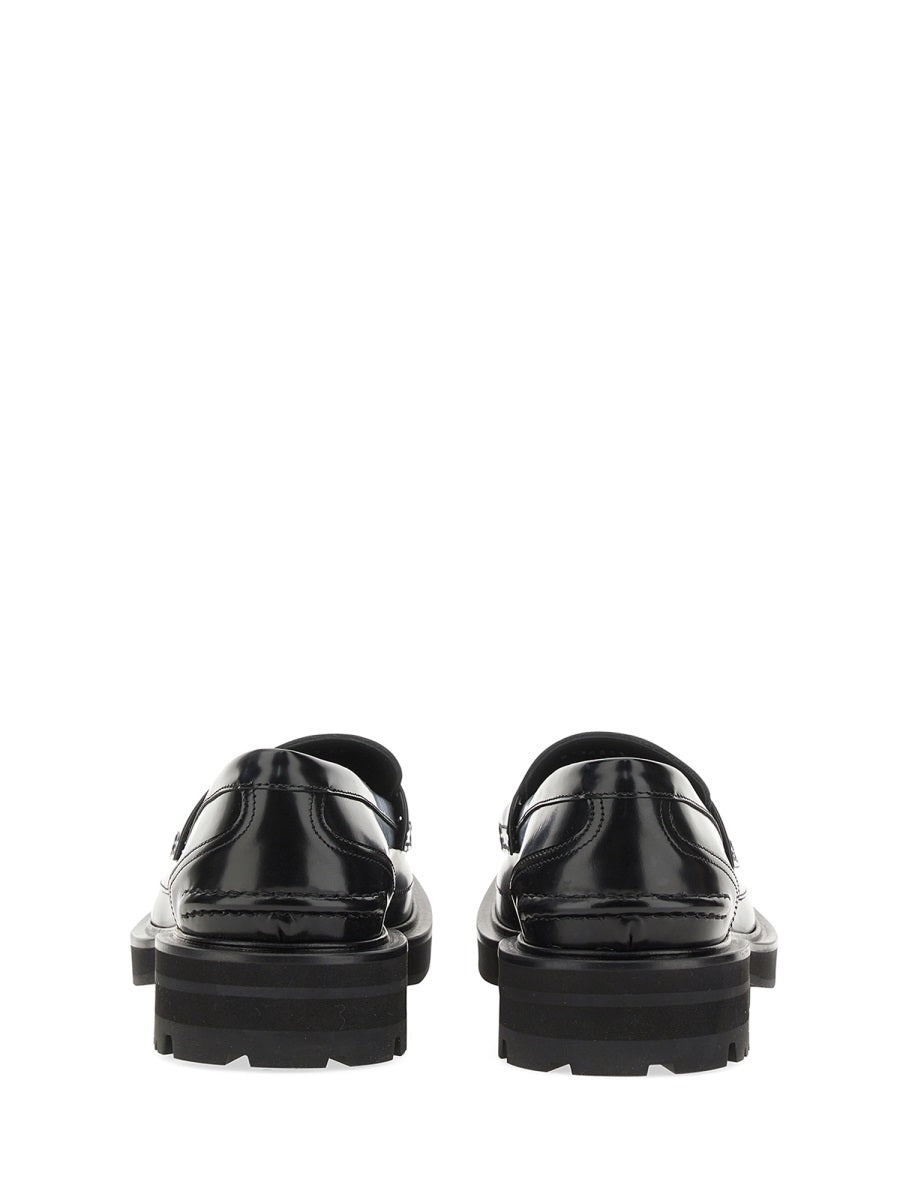 ALEXANDER McQUEEN Classic Leather Loafer with 3 cm Heel