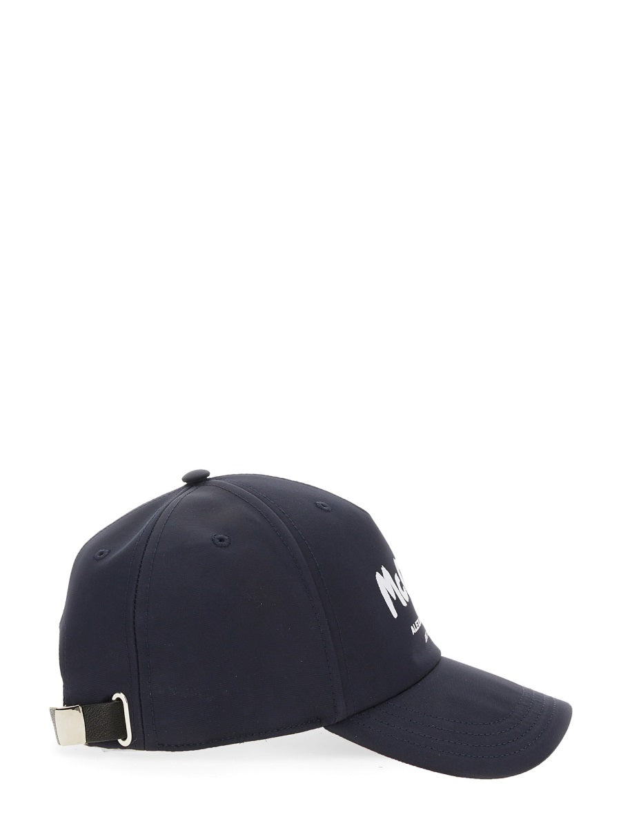 ALEXANDER MCQUEEN Graffiti Logo Hard Visor Hat