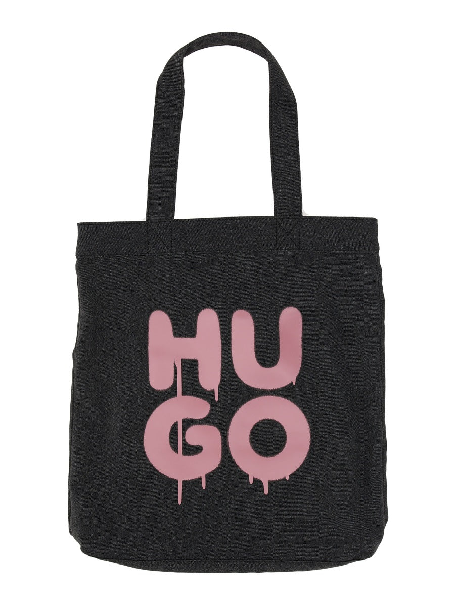 HUGO Logo Tote Handbag with Double Handle