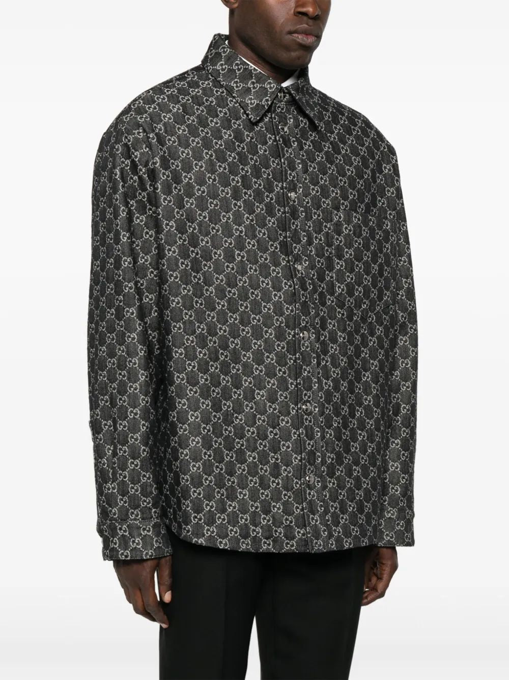 GUCCI Reversible Wool and Denim Shirt - Size IT 48