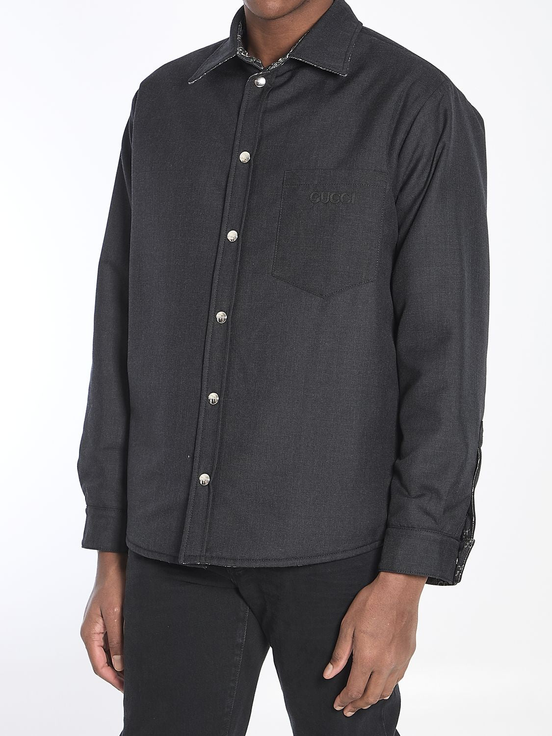 GUCCI Embroidered Denim Reversible Overshirt - SS25