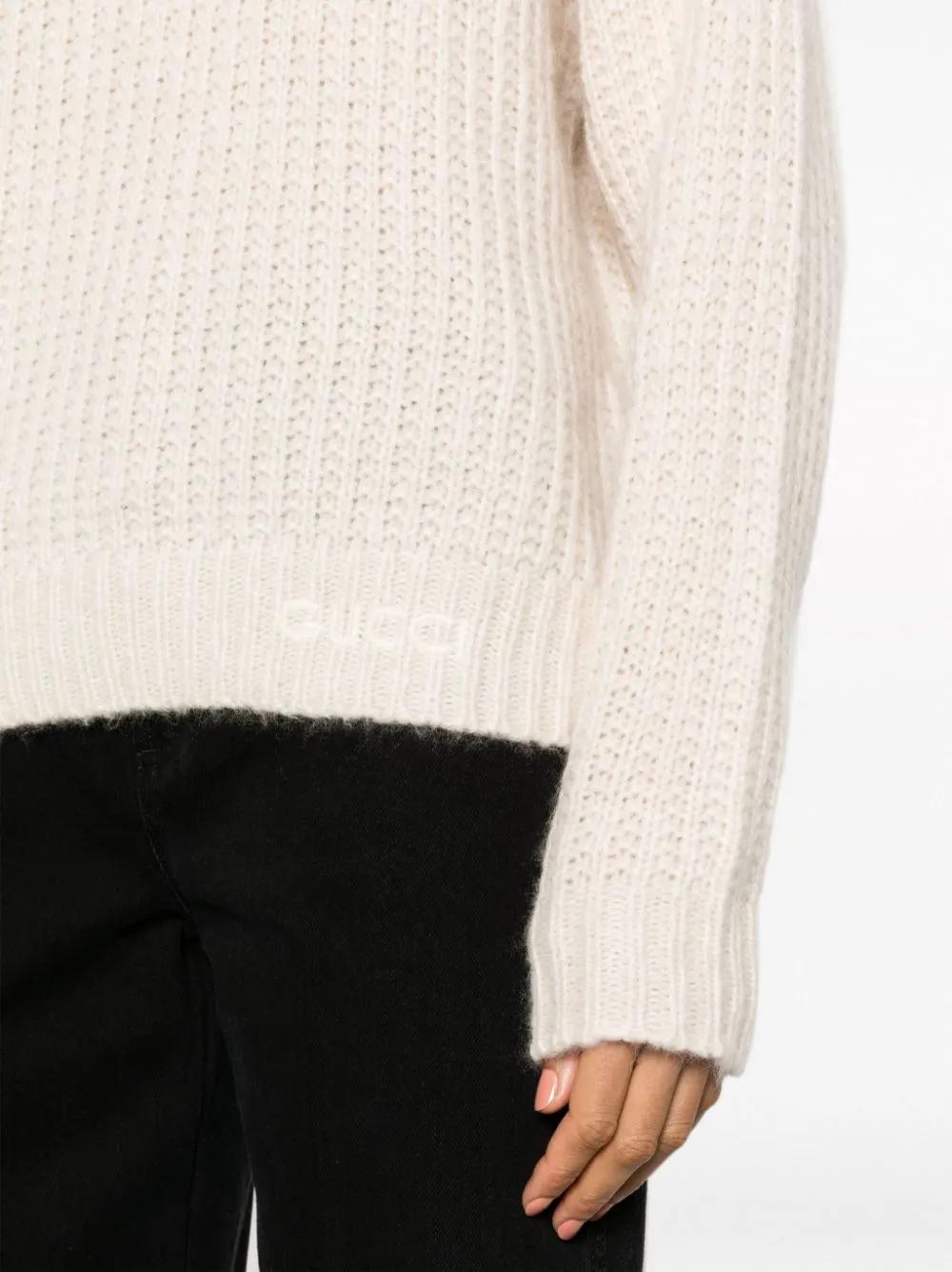 GUCCI Oversized Silk and Cashmere Turtleneck Sweater - Size S