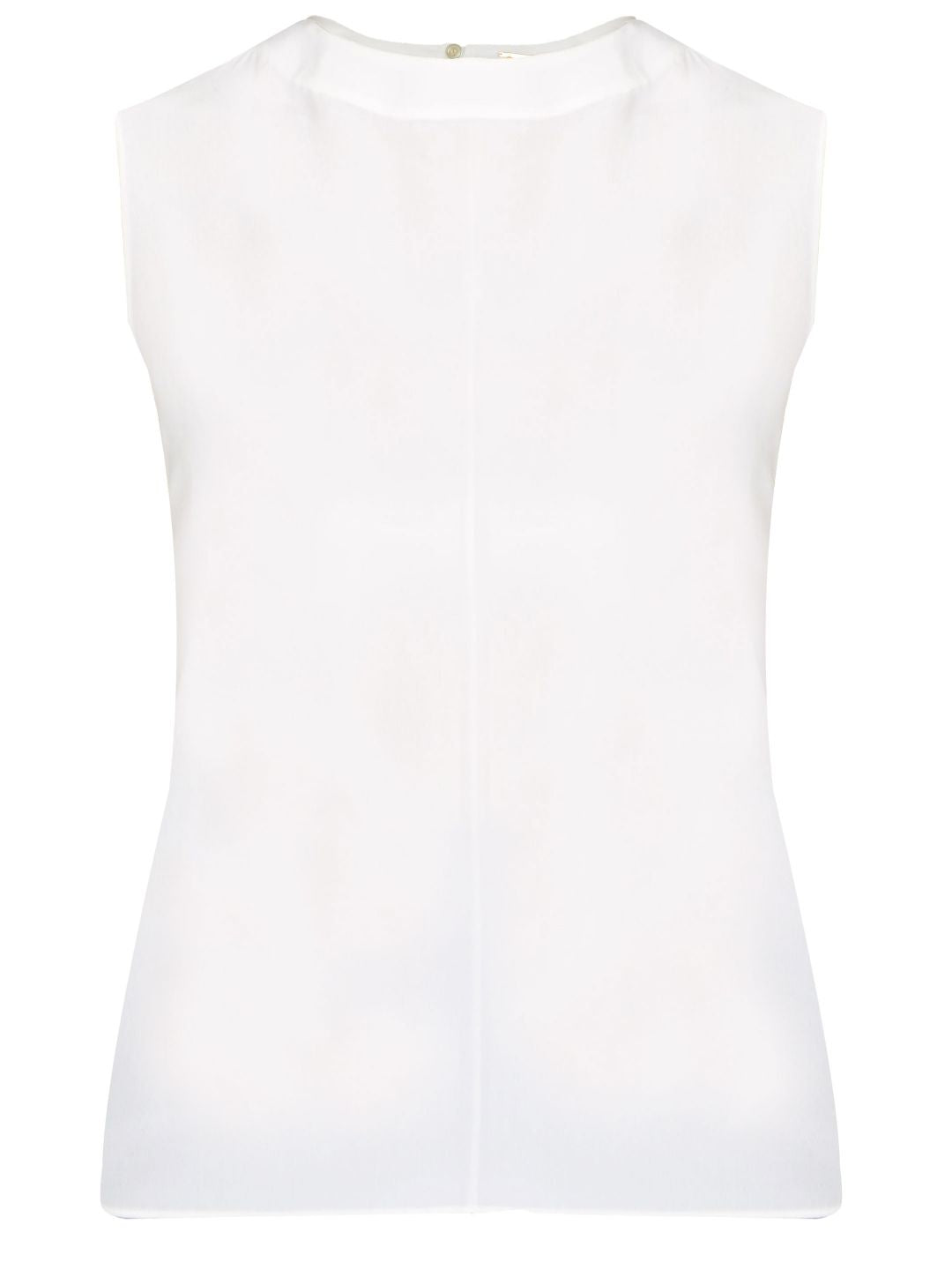 SAINT LAURENT Silk Top with Back Keyhole and Button Closure