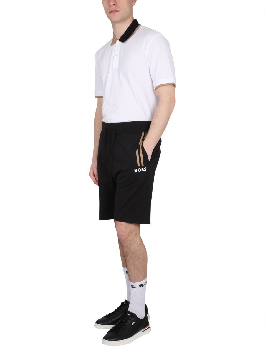BOSS Bermuda Sweatshorts with Elastic Waistband