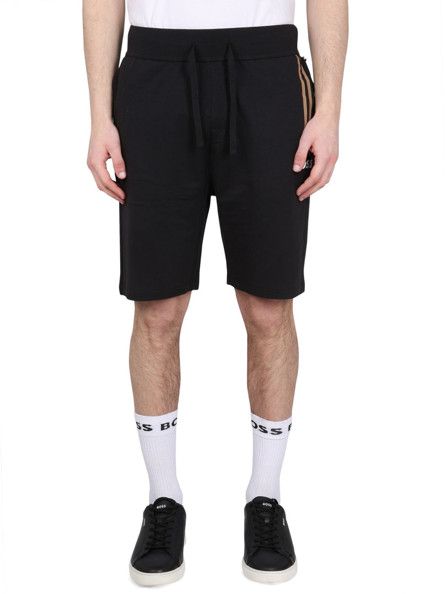 BOSS Bermuda Sweatshorts with Elastic Waistband
