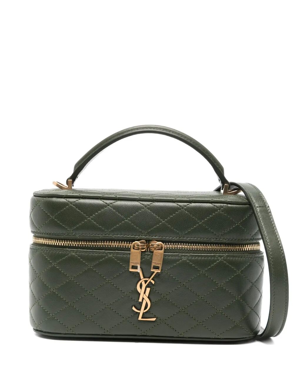 SAINT LAURENT Lambskin Gaby Vanity Mini Handbag - 18x11x6.5 cm