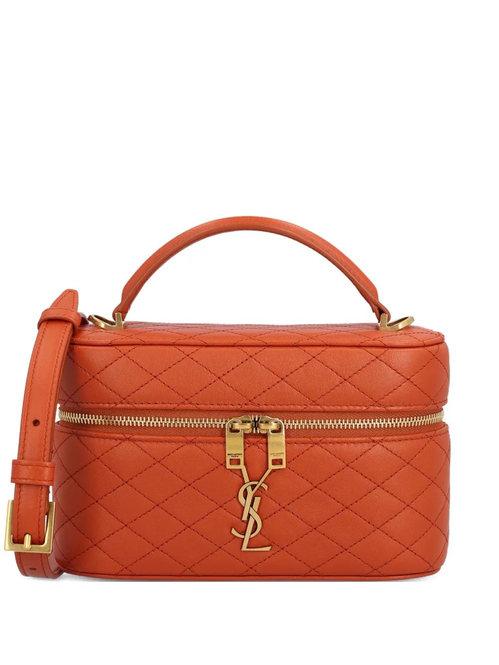 SAINT LAURENT Lambskin Gaby Vanity Mini Handbag - 18 x 11 x 6.5 cm