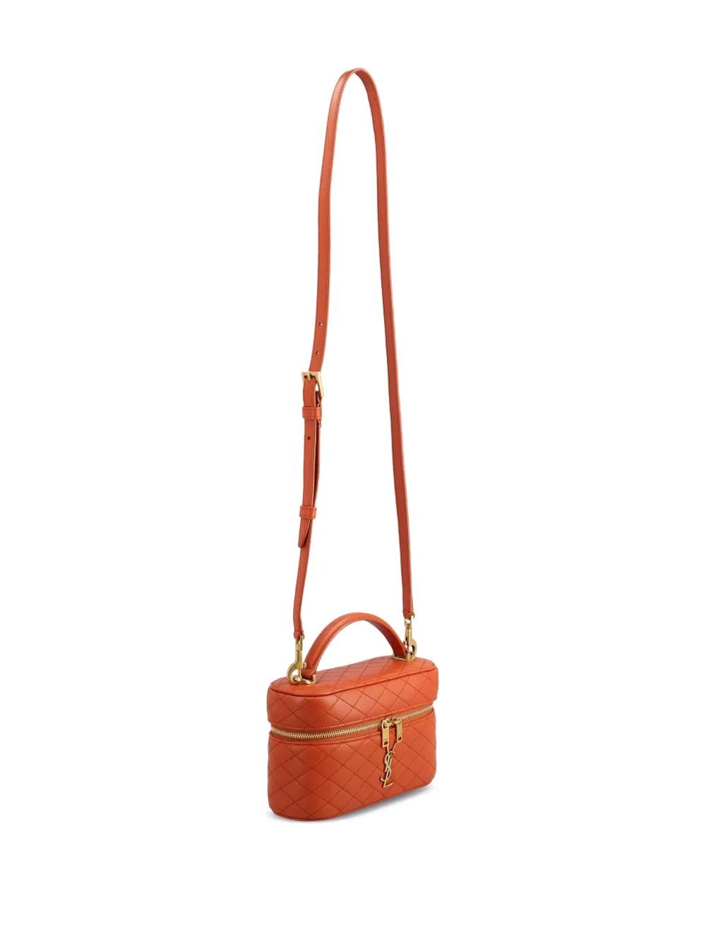 SAINT LAURENT Lambskin Gaby Vanity Mini Handbag - 18 x 11 x 6.5 cm