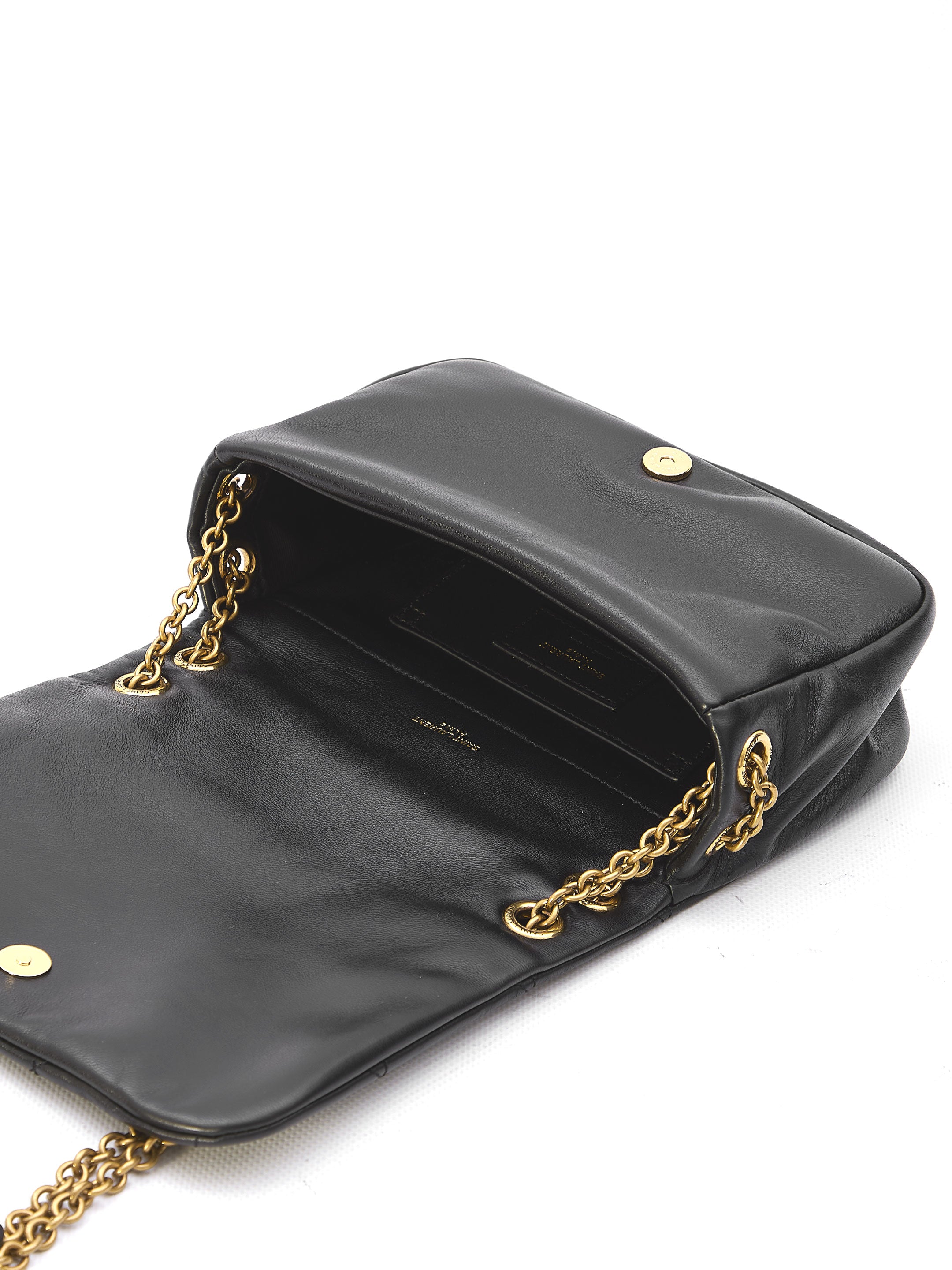 SAINT LAURENT Mini Quilted Lambskin Handbag - 20x12x7cm