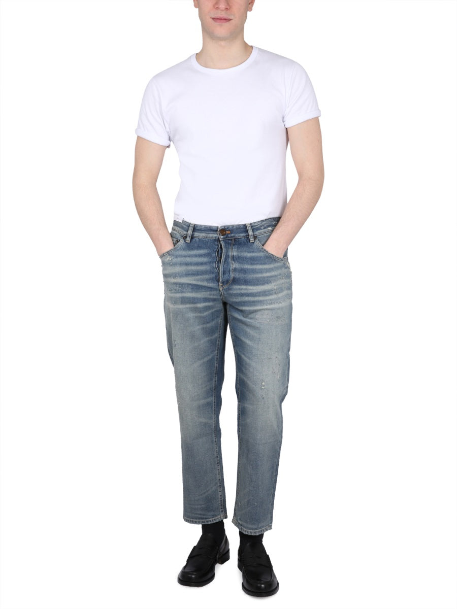 PT TORINO Men's Classic Denim Jeans with Button Closure