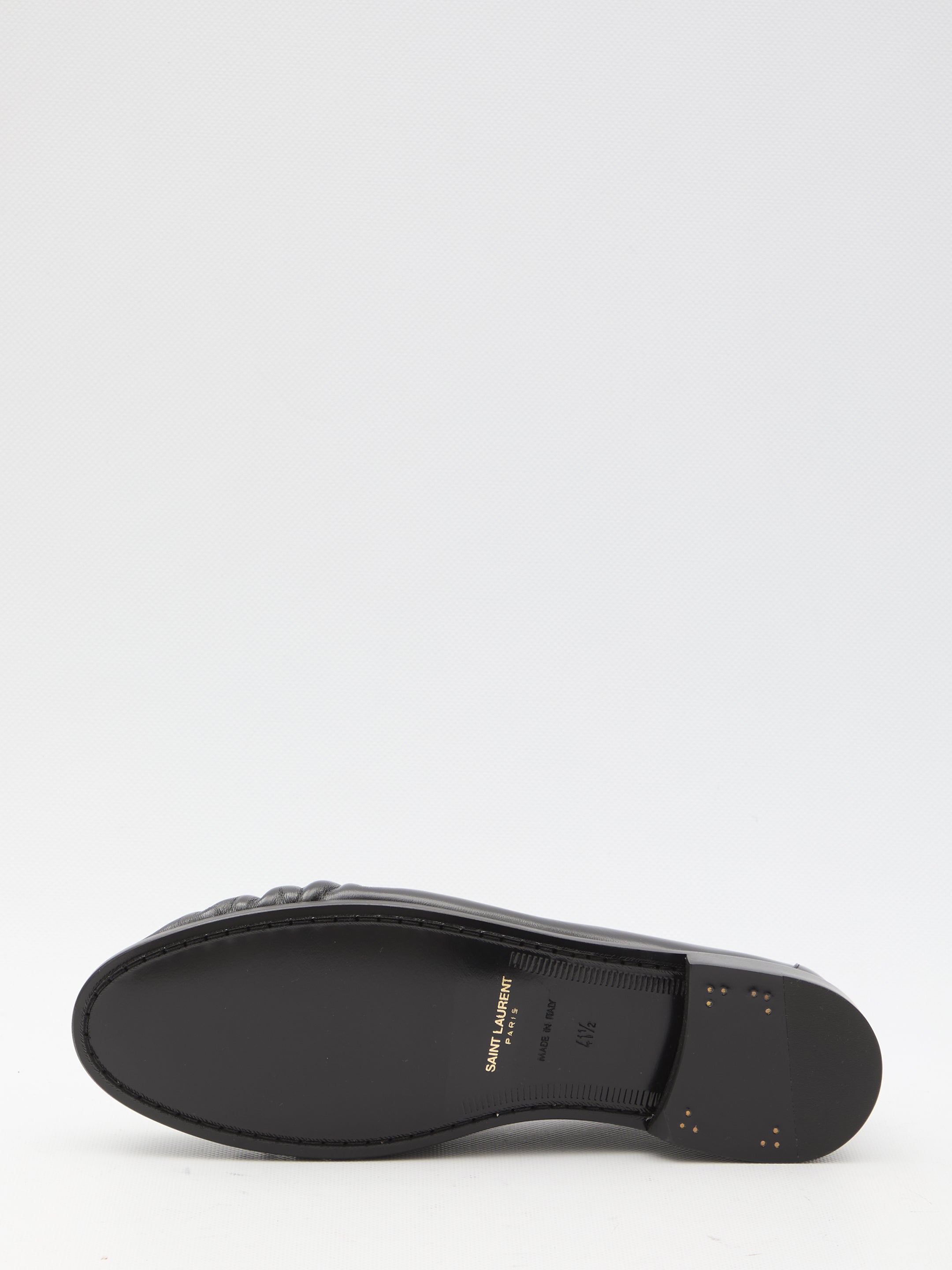 SAINT LAURENT Penny Loafers with Ruched Detailing for Women