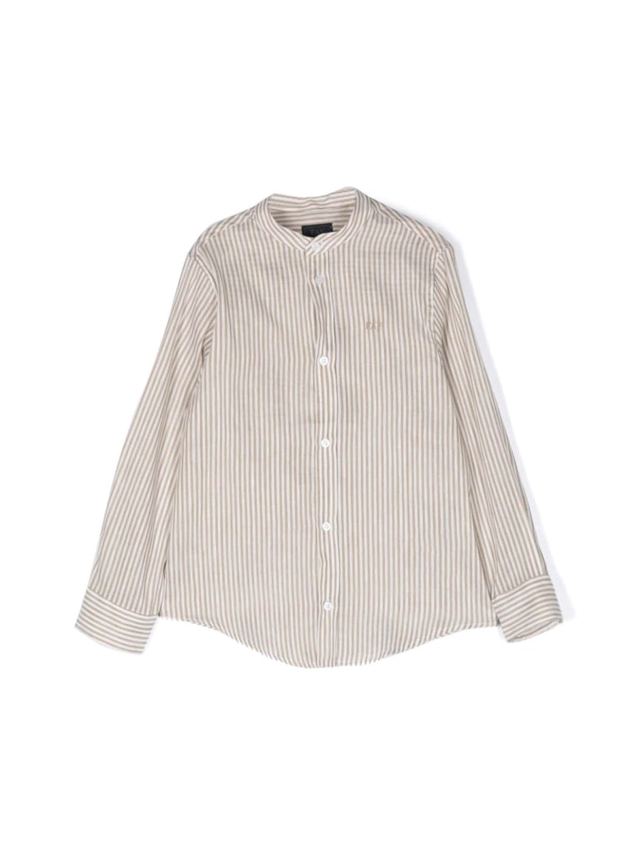 FAY Mini Striped Linen-Cotton Shirt for Boys