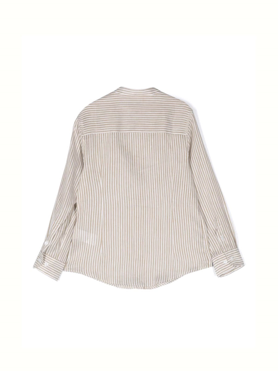 FAY Mini Striped Linen-Cotton Shirt for Boys