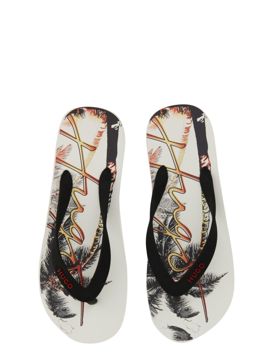 HUGO Slide Sandal with Print