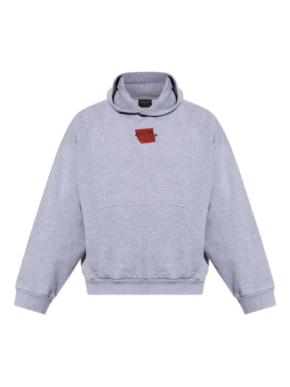 BALENCIAGA Men's Hooded Kangaroo Pocket Sweatshirt