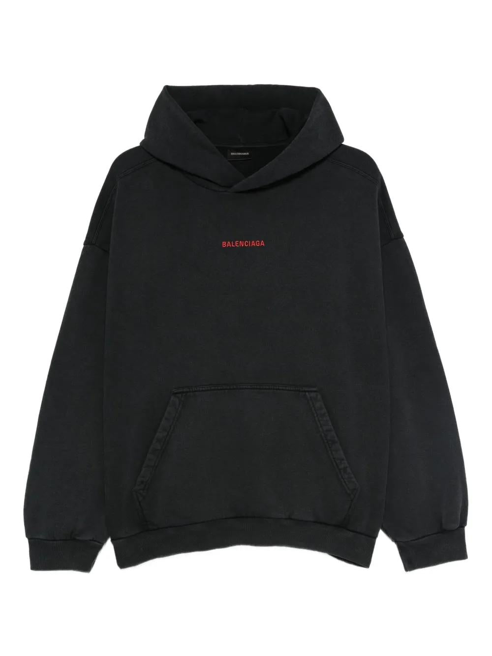 BALENCIAGA Medium Fit Hoodie in Faded Fleece
