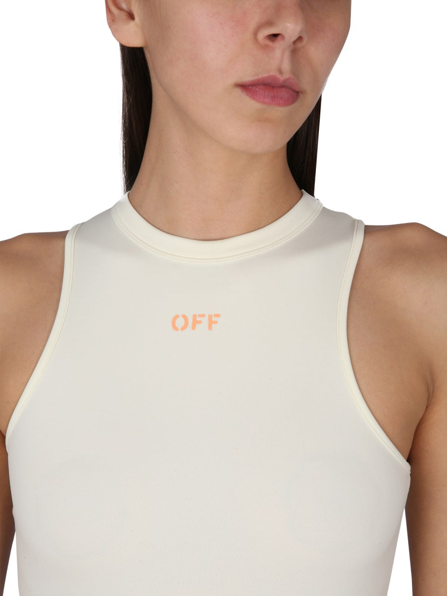 OFF-WHITE Chic Mini Dress with Statement Necklace