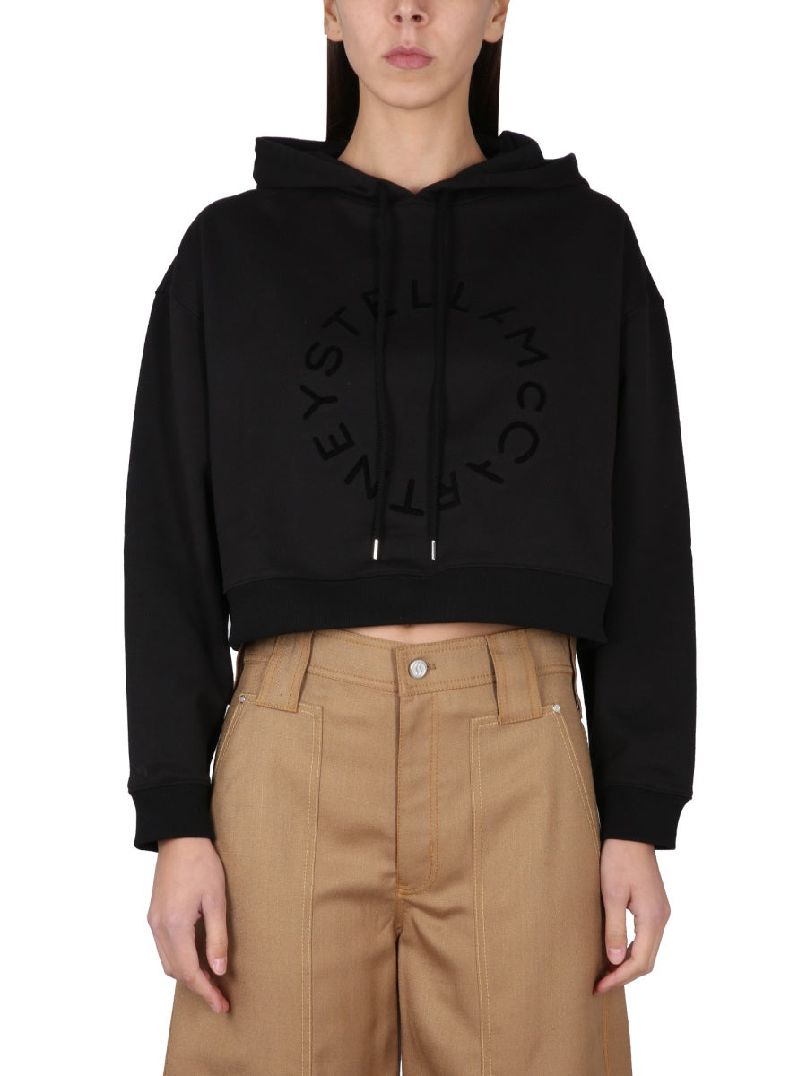 STELLA McCARTNEY Cropped Sweatshirt with Logo for Women
