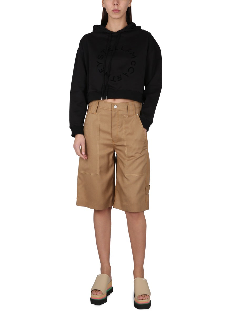 STELLA McCARTNEY Cropped Sweatshirt with Logo for Women