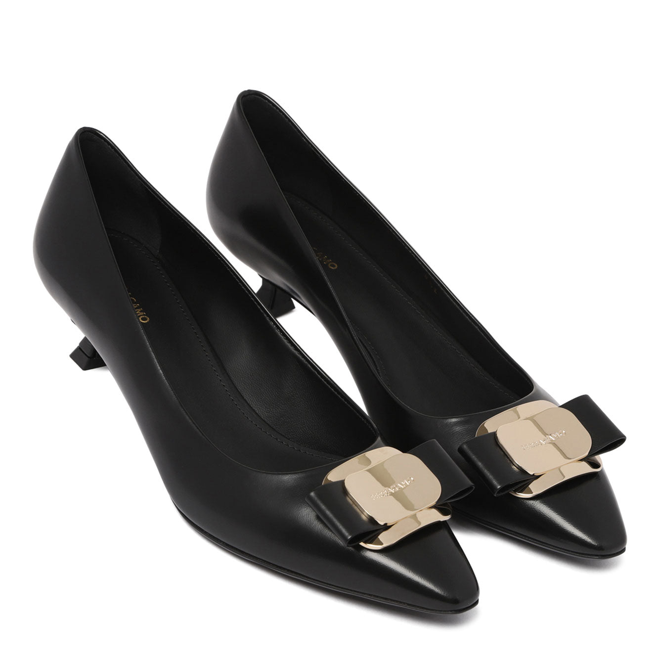 Ferragamo Elegant Lambskin Heel Shoes for Women