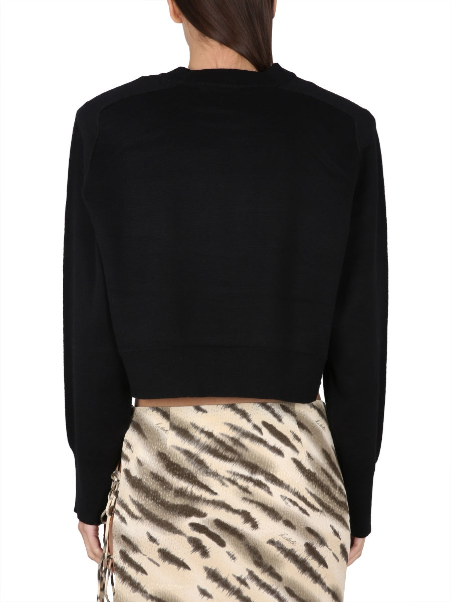 ROTATE BIRGER CHRISTENSEN Cropped Logo Sweatshirt