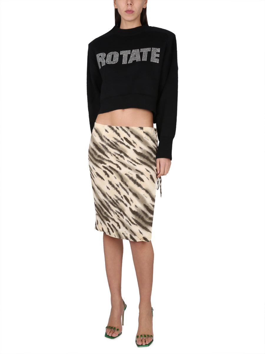 ROTATE BIRGER CHRISTENSEN Cropped Logo Sweatshirt