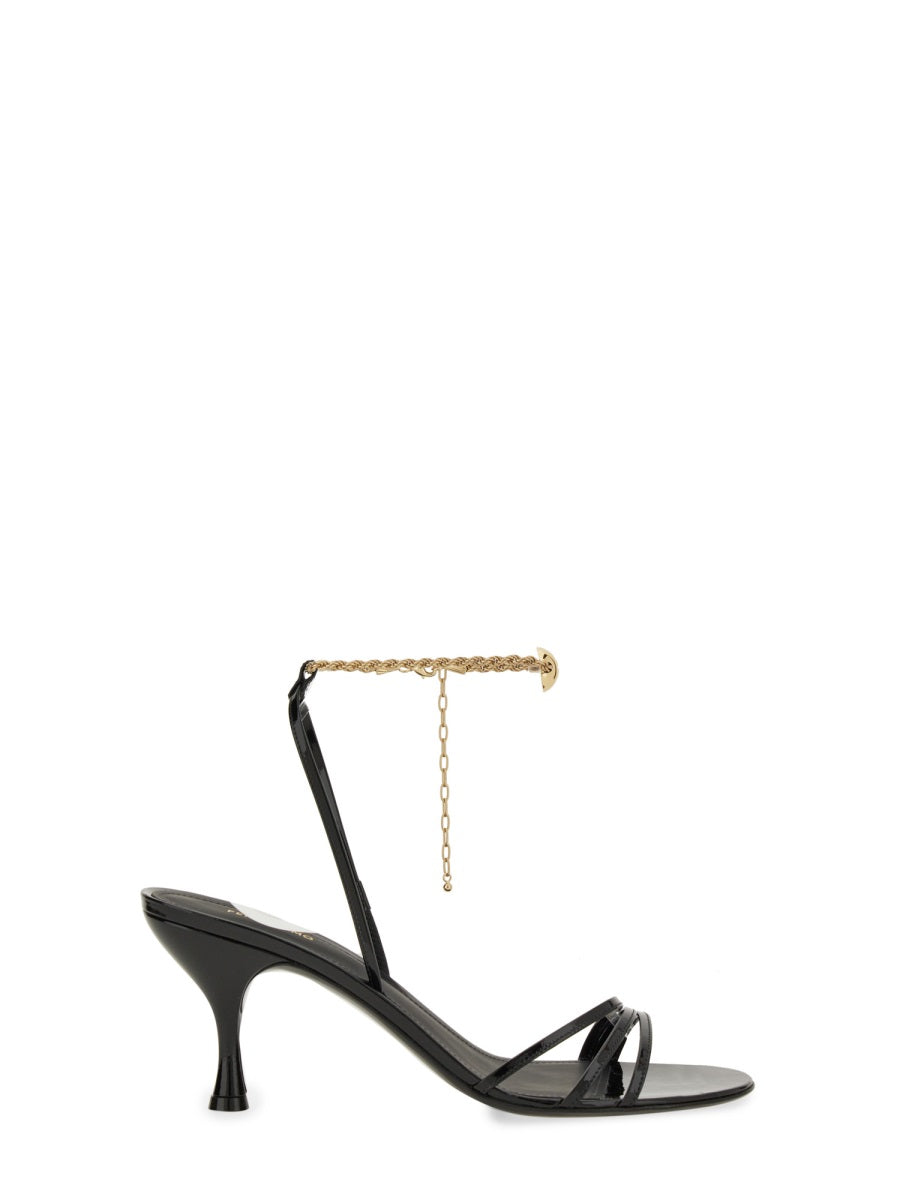 Ferragamo Elegant Sandal with Chain Detail