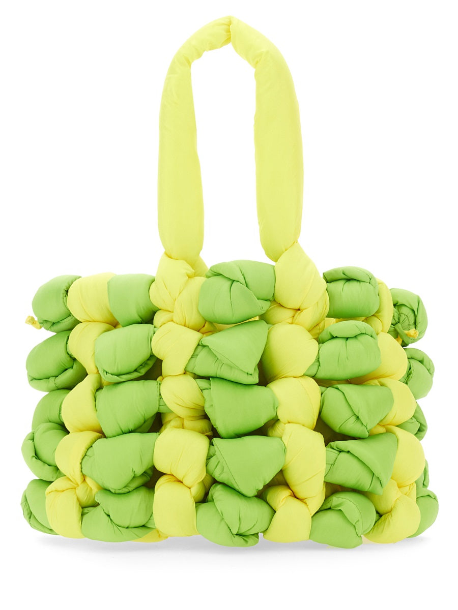 JW ANDERSON Small Woven Drawstring Handbag