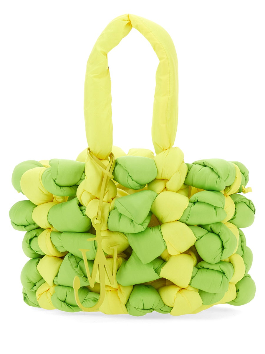 JW ANDERSON Small Woven Drawstring Handbag