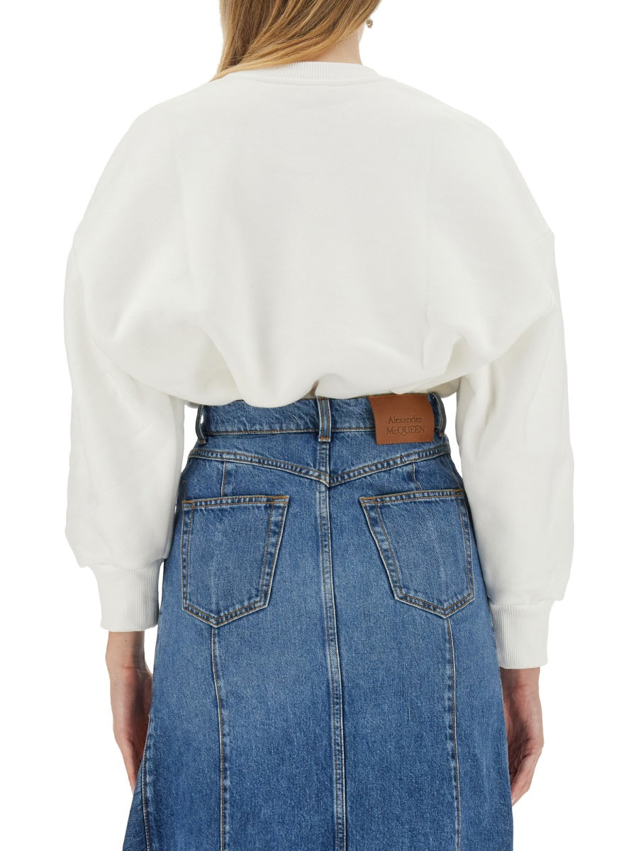 ALEXANDER MCQUEEN Logo Sweatshirt for Women - Regular Fit Size 40