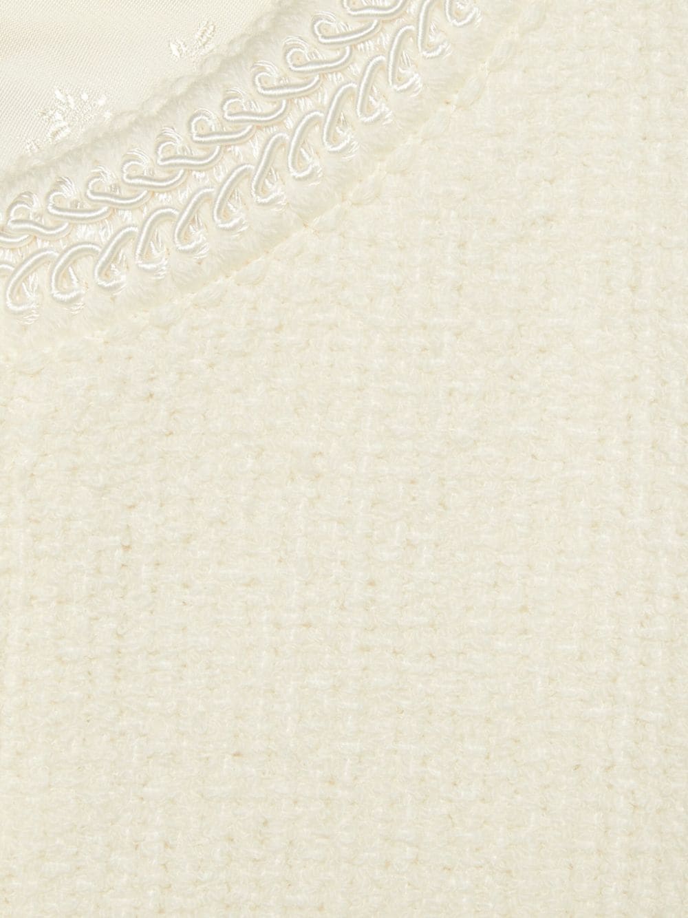 GUCCI Short-Sleeve Wool Tweed Mini Dress