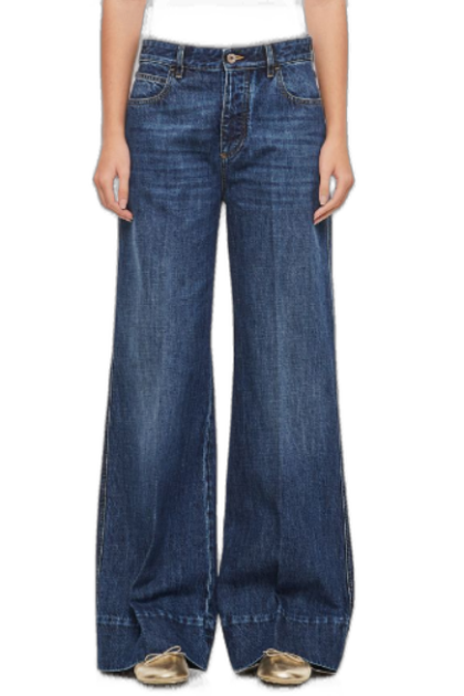 BOTTEGA VENETA Mid Rise Cotton Trousers for Women