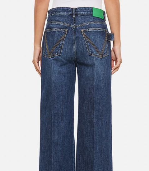 BOTTEGA VENETA Mid Rise Cotton Trousers for Women