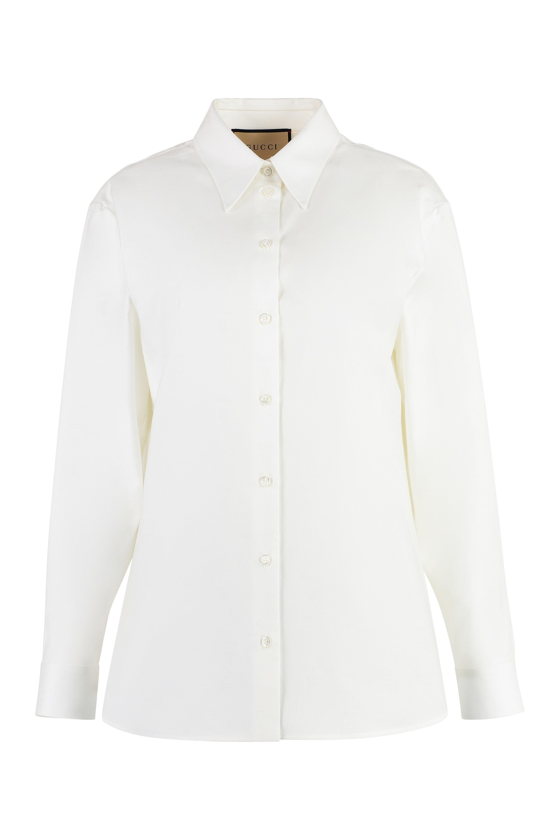 GUCCI Cotton Rounded Hem Shirt for Women