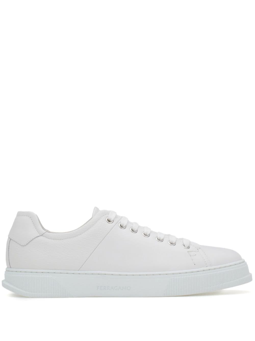 Ferragamo Classic Leather Lace-Up Sneakers for Men