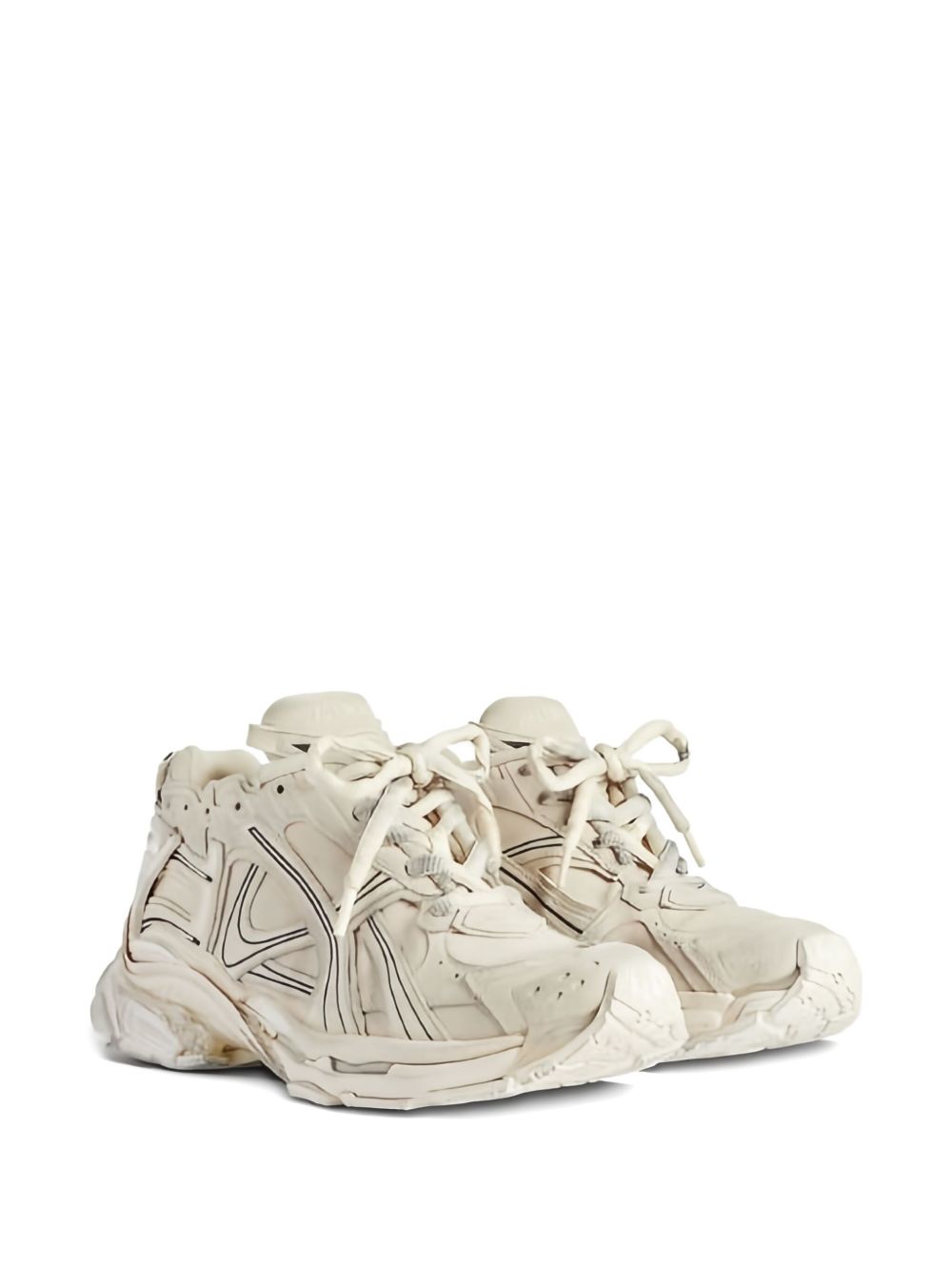 BALENCIAGA Panelled Lace-Up Sneakers for Women